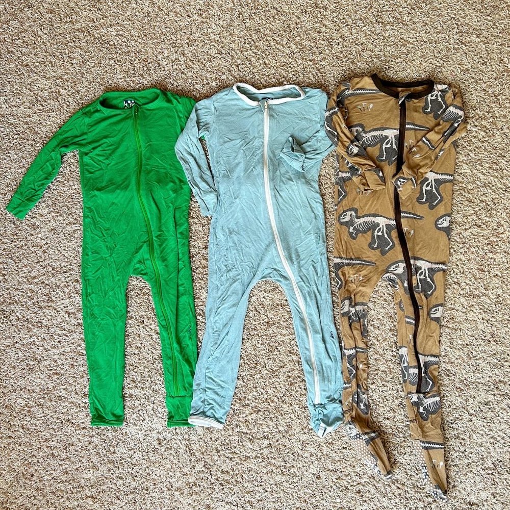 Kickee Pants Bamboo Sleepers Unisex Size 2T (Lot of 3)